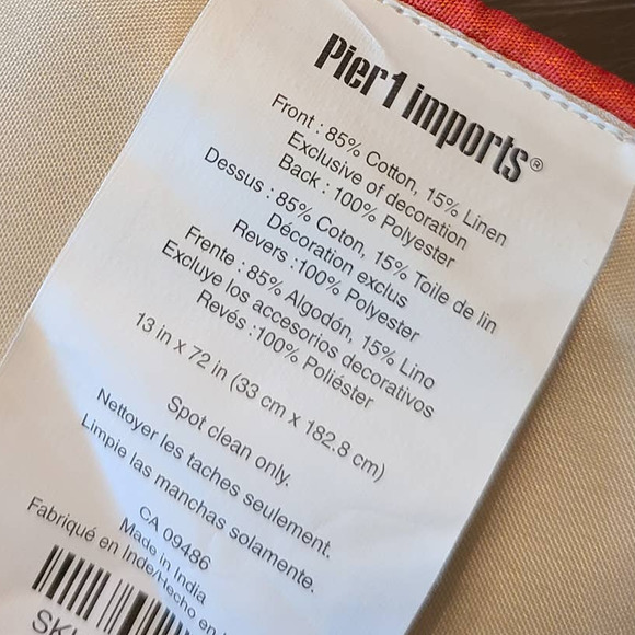 Pier 1 Yellow Checks Easter Bunny Table Runner Fluff Tail Carrots Orange Stripes - Picture 5 of 7